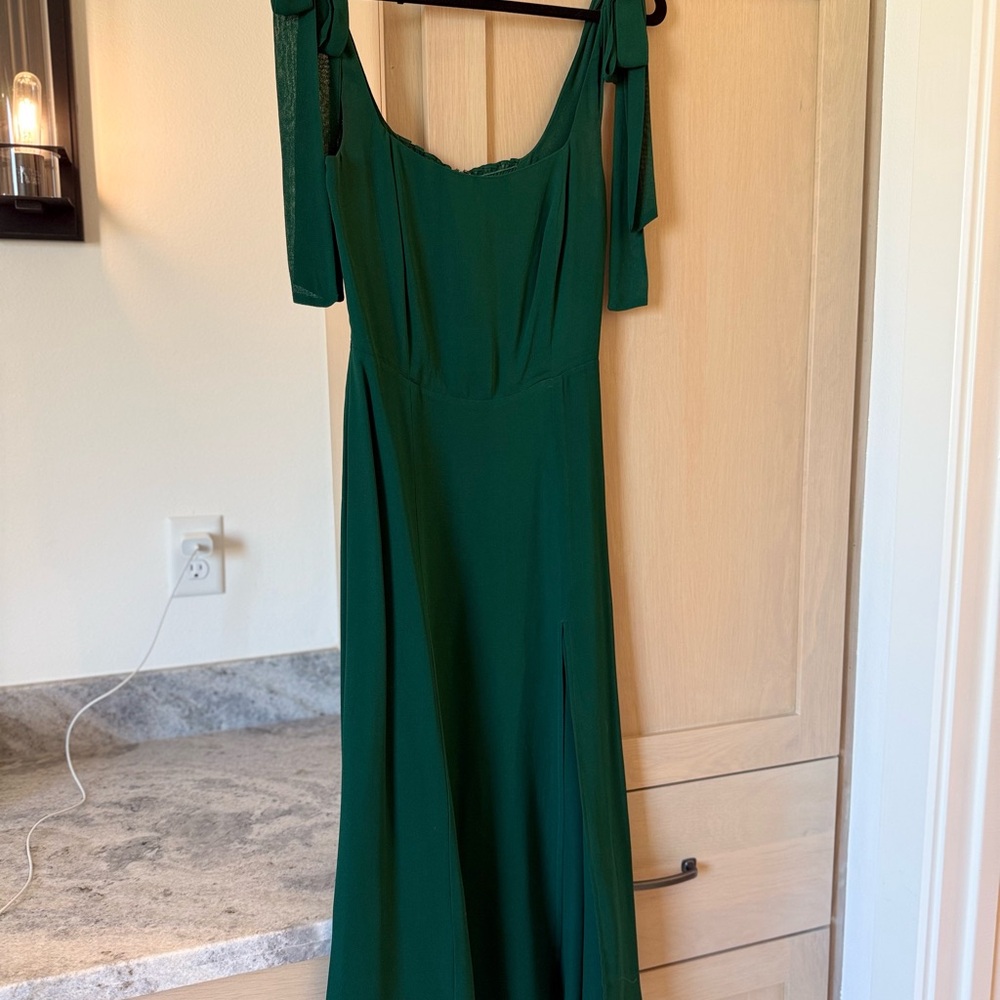 Reformation Forest Green Maxi Dress